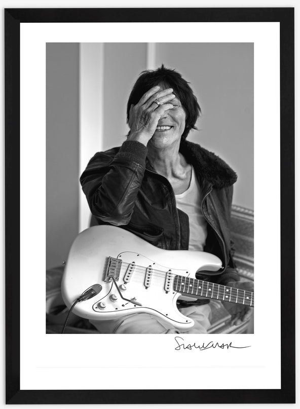 Framed Jeff Beck A4 print - Scarlet Page - shop