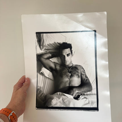 Robbie Williams print - Somebody Someday book outtake shots 2000 damaged part two