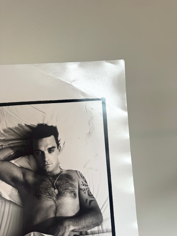 Robbie Williams print - Somebody Someday book outtake shots 2000 damaged part two