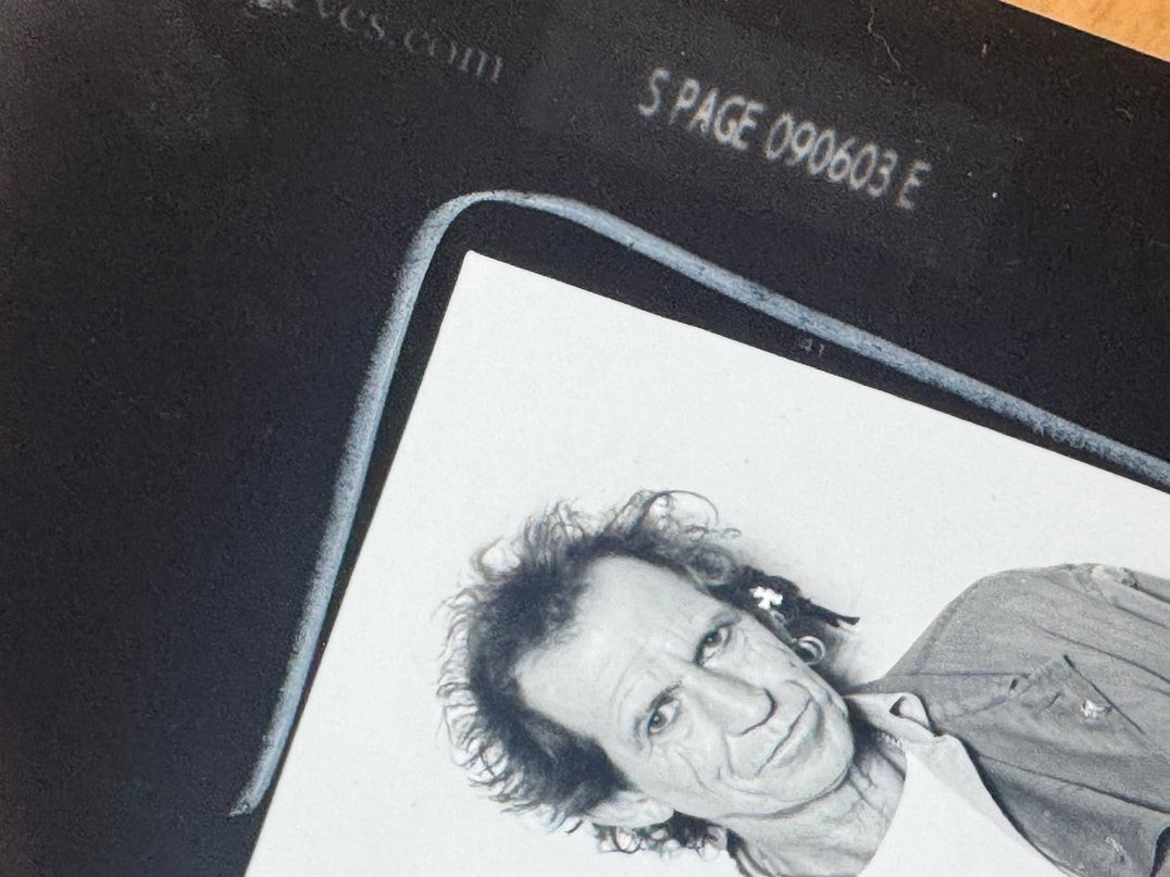 Keith Richards 2003 original contact sheet B&W