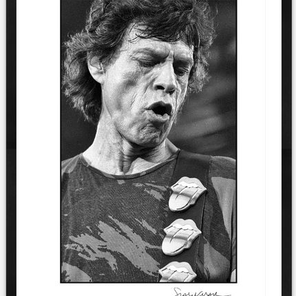 Framed Mick Jagger Print - Scarlet Page - shop