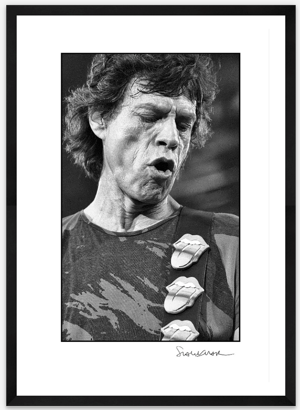 Framed Mick Jagger Print - Scarlet Page - shop