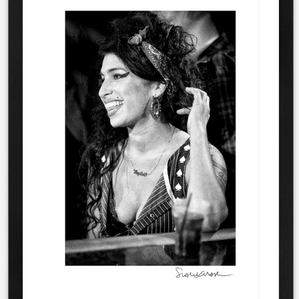 Amy Winehouse at Koko Camden 2006, signed framed giclée print by Scarlet Page