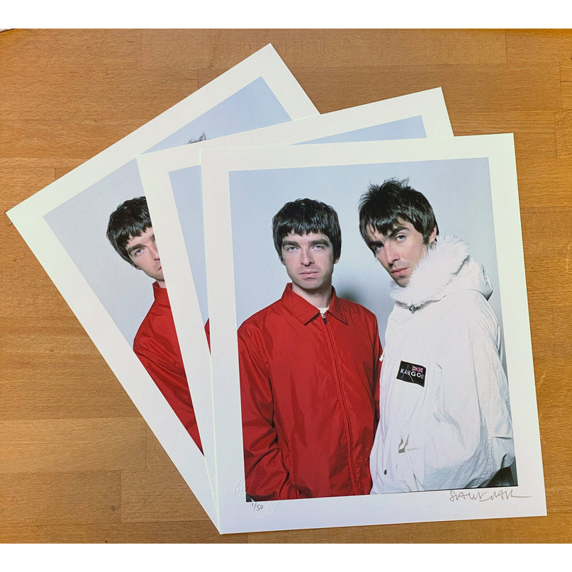 Noel and Liam Gallagher - Oasis Fans Club exclusive print - Scarlet Page - shop